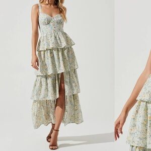 ASTR Floral Tiered Maxi Dress for Summer